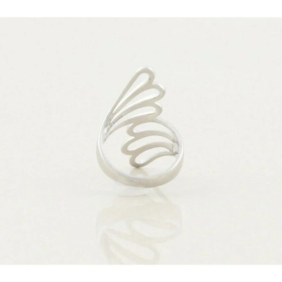 Sterling Silver Fan Ring Long Finger Ring size 8 1/4 - Picture 6 of 7